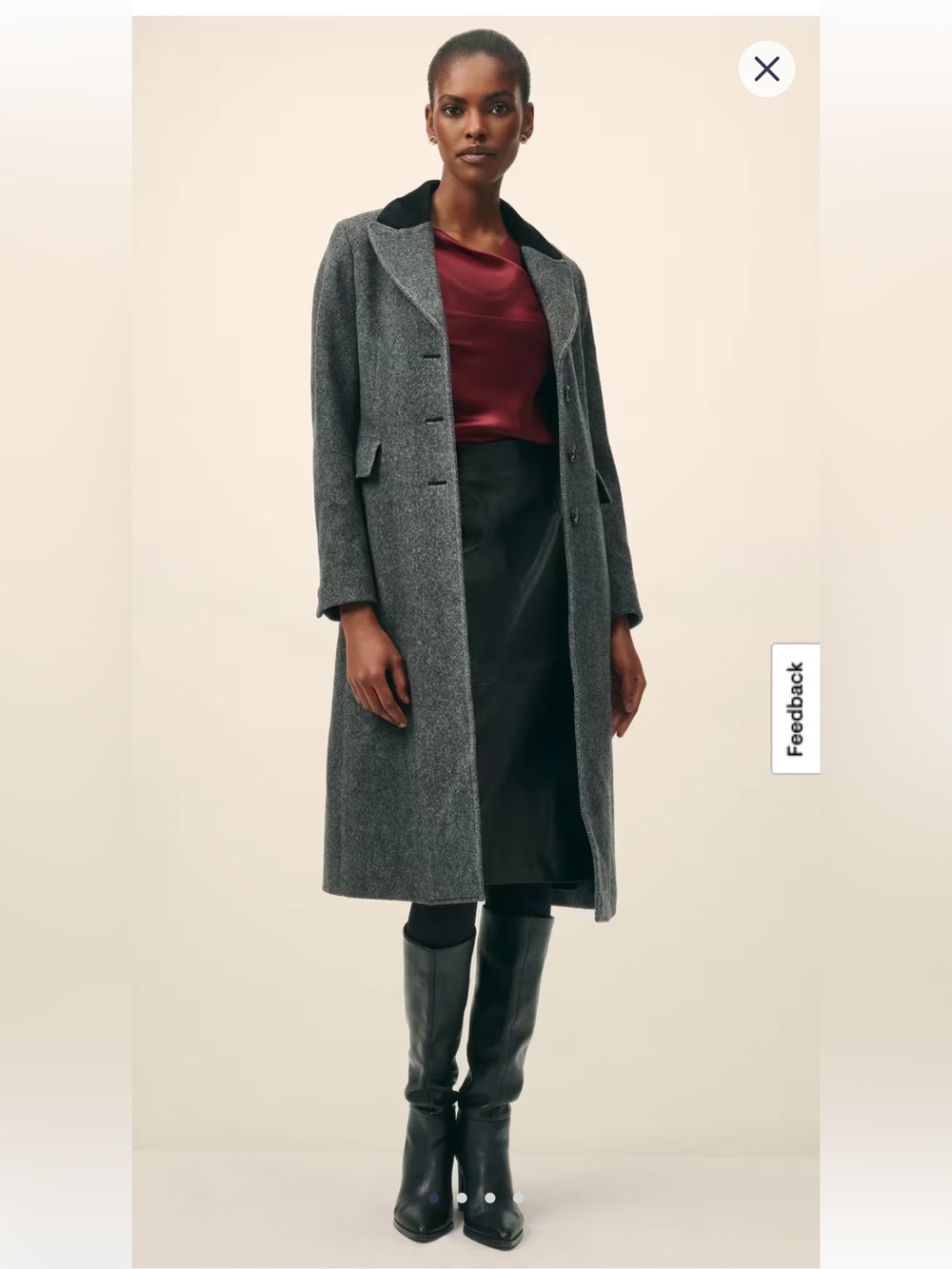 Brooks Brothers Chesterfield Charcoal Gray Wool-Blend Long Trench Coat